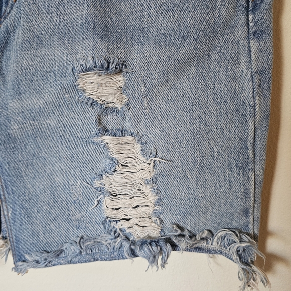 We The Free Relaxed & Destroyed Denim Mini Skirt - Picture 6 of 13